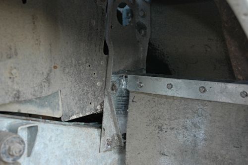 Front flaps in place, without welding chassis